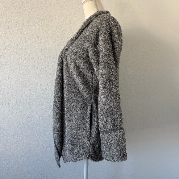 Soft Surroundings Gray Plush Cozy Cardigan Waterfall Jacket Size Medium - Picture 4 of 7